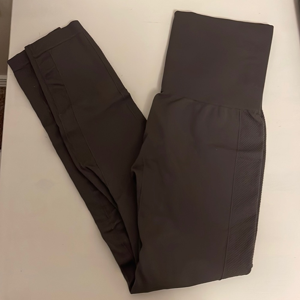 Dark Grey, Tummy Tuck/ High Waisted, Leggings (size: medium)